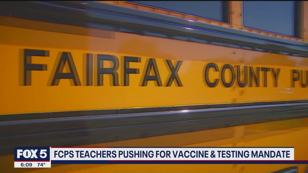 Fairfax County Public Schools teachers push for COVID-19 vaccine and testing mandate